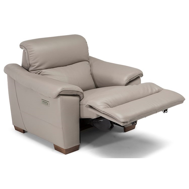Natuzzi Editions Potenza Contemporary Wall Hugger Power Recliner with